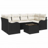 Zestaw Sof na Ogród Czarny 55 x 55 x 37 cm polirattan