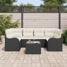 Zestaw Sof na Ogród Czarny 55 x 55 x 37 cm polirattan