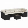 Zestaw Sof na Ogród Czarny 55 x 55 x 37 cm polirattan
