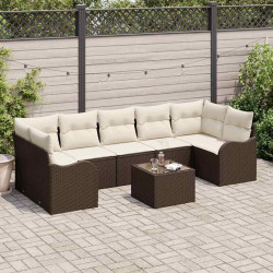 Zestaw Sof na Ogród Brązowy 55 x 55 x 37 cm polirattan