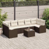 Zestaw Sof na Ogród Brązowy 55 x 55 x 37 cm polirattan