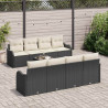 Zestaw Sof na Ogród Czarny 55 x 55 x 37 cm polirattan