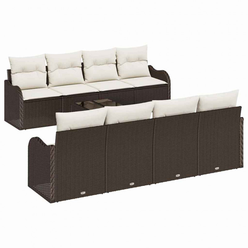 Zestaw Sof na Ogród Brązowy 55 x 55 x 37 cm polirattan