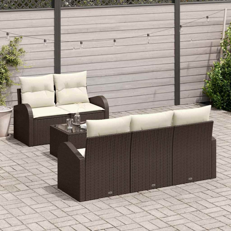 Zestaw Sof na Ogród Brązowy 55 x 55 x 37 cm polirattan