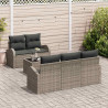 Zestaw Sof na Ogród Szary 55 x 55 x 37 cm polirattan