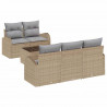 Zestaw Sof na Ogród Beżowy 55 x 55 x 37 cm polirattan
