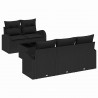 Zestaw Sof na Ogród Czarny 55 x 55 x 37 cm polirattan