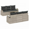 Zestaw Sof na Ogród Jasnoszary 55 x 55 x 37 cm polirattan