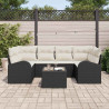 Zestaw Sof na Ogród Czarny 55 x 55 x 37 cm polirattan