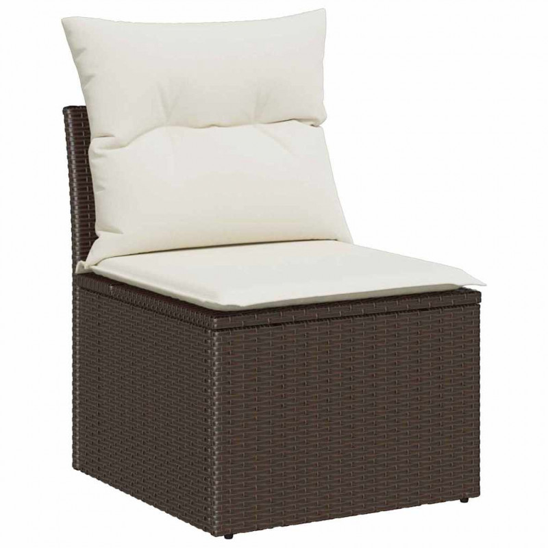 Zestaw Sof na Ogród Brązowy 55 x 55 x 37 cm polirattan
