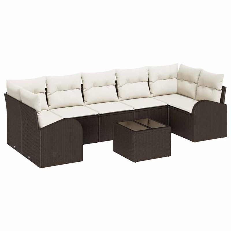 Zestaw Sof na Ogród Brązowy 55 x 55 x 37 cm polirattan