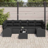 Zestaw Sof na Ogród Czarny 55 x 55 x 37 cm polirattan