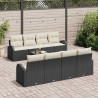 Zestaw Sof na Ogród Czarny 55 x 55 x 37 cm polirattan