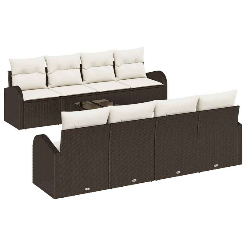 Zestaw Sof na Ogród Brązowy 55 x 55 x 37 cm polirattan