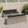 Zestaw Sof na Ogród Szary 55 x 55 x 37 cm polirattan