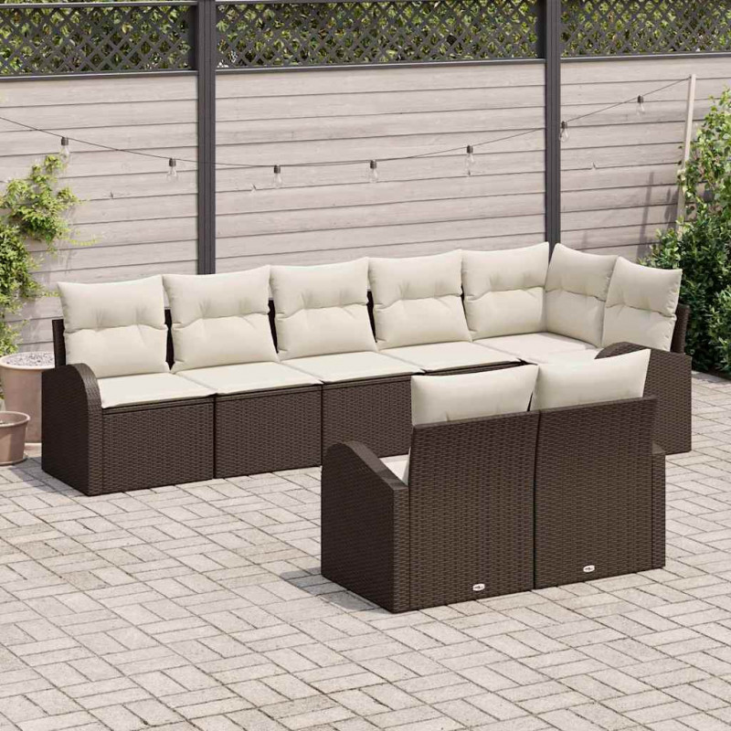 Zestaw Sof na Ogród 8 pcs polirattan
