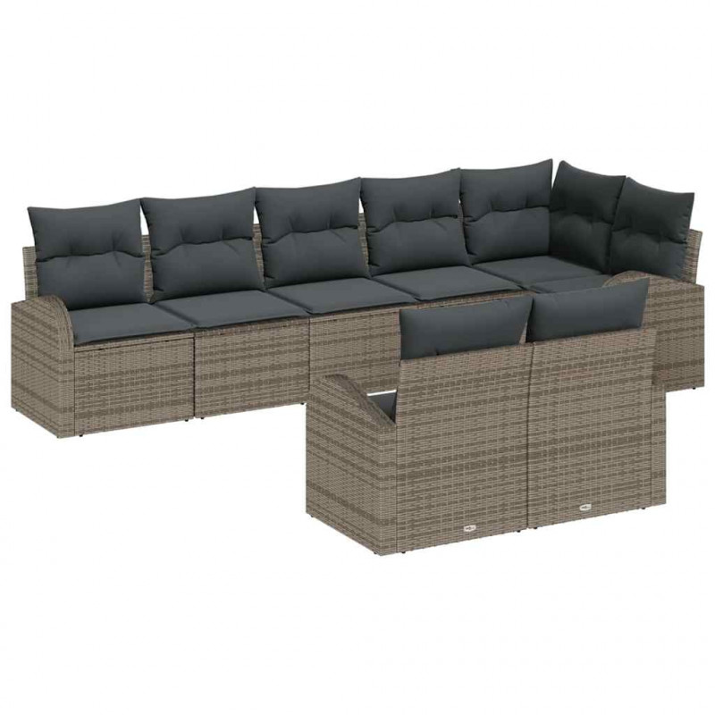 Zestaw Sof na Ogród 8 pcs polirattan