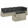 Zestaw Sof na Ogród Jasnoszary 55 x 55 x 37 cm polirattan