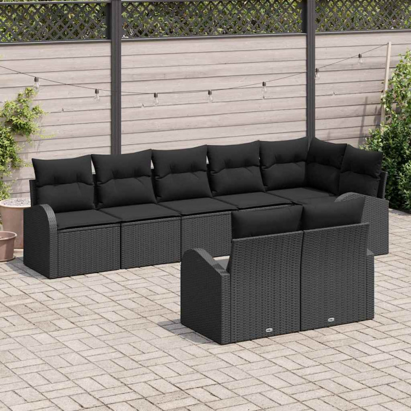 Zestaw Sof na Ogród 8 pcs polirattan