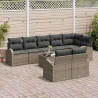 Zestaw Sof na Ogród Szary 55 x 55 x 37 cm polirattan