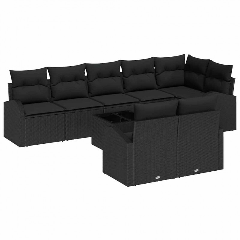 Zestaw Sof na Ogród 9 pcs polirattan
