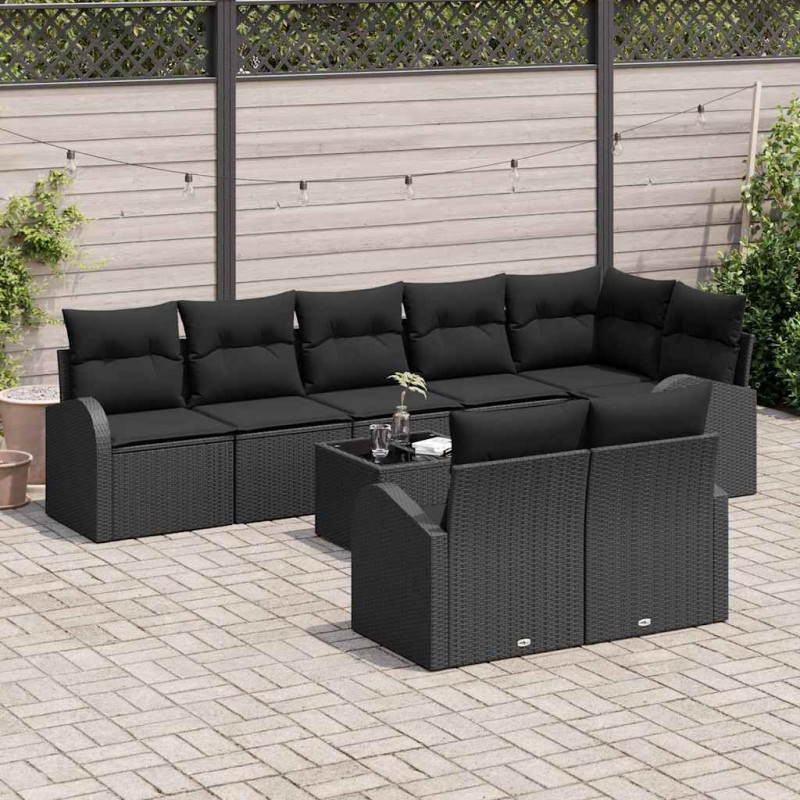 Zestaw Sof na Ogród 9 pcs polirattan