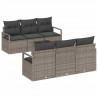 Zestaw Sof 7 pcs Szary polirattan