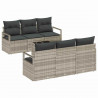 Zestaw Sof 7 pcs Jasnoszary polirattan