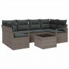 Zestaw Sof 7 pcs Szary polirattan