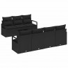 Zestaw Sof 8 pcs Czarny polirattan