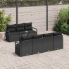 Zestaw Sof 8 pcs Czarny polirattan