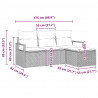 Zestaw Sof 4 pcs Czarny polirattan