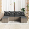 Zestaw Sof 6 pcs Szary polirattan