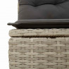 Zestaw Sof z poduszką 10 pcs Jasnoszary polirattan