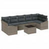 Zestaw Sof z poduszką Szary 55 x 55 x 37 cm polirattan