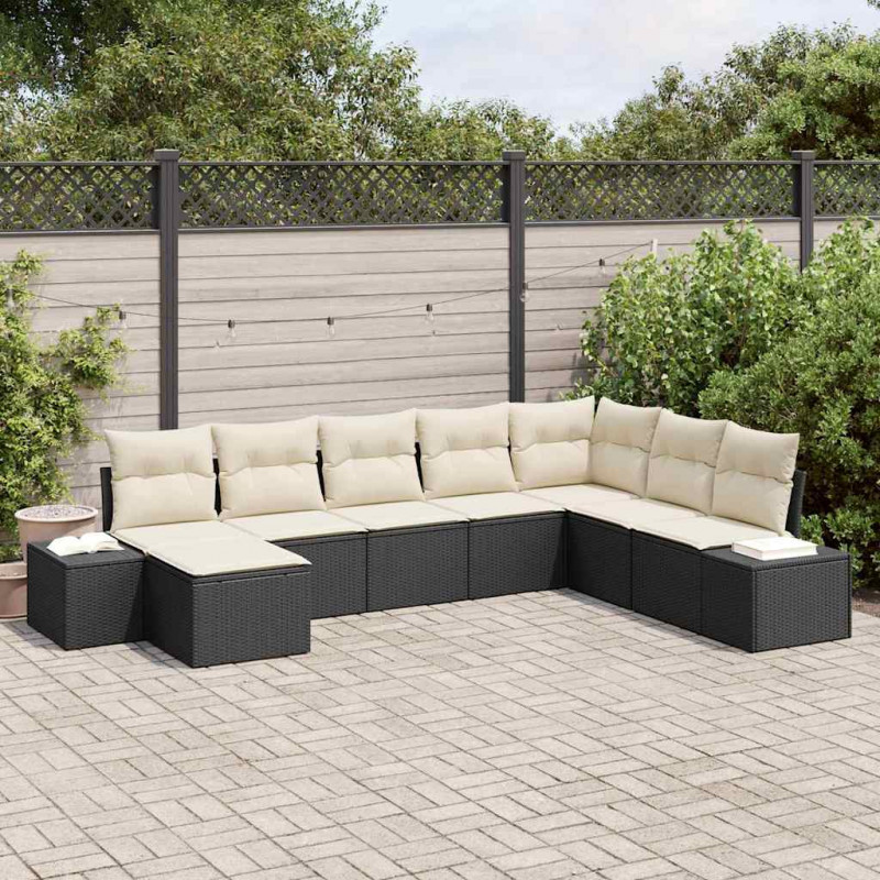 Zestaw Sof na Ogród z poduszką 8 pcs polirattan