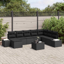 Zestaw Sof na Ogród z poduszką 9 pcs polirattan