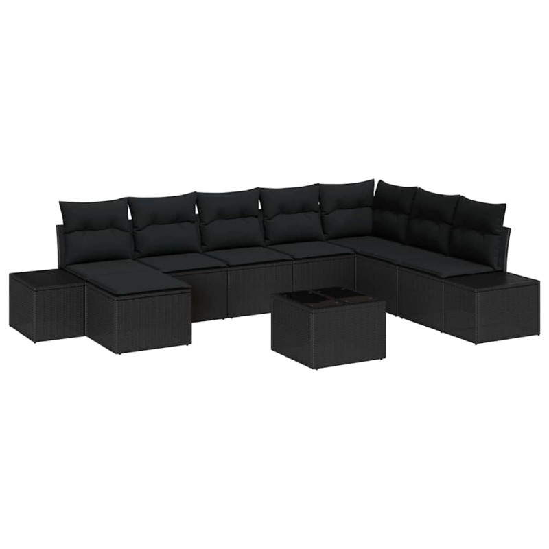 Zestaw Sof na Ogród z poduszką 9 pcs polirattan