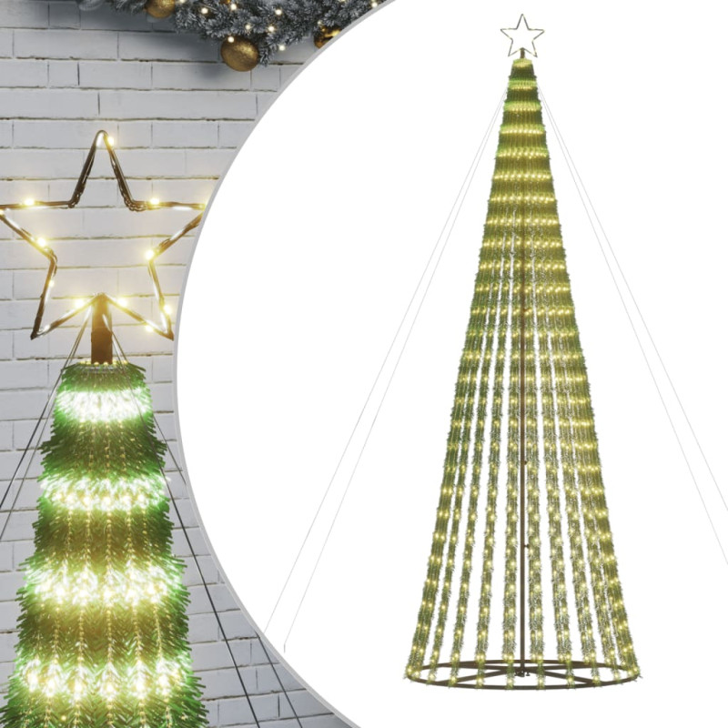 Stożkowa choinka z lampek, 688 ciepłych białych LED, 300 cm