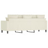 Sofa 3-osobowa, kremowy, 180 cm, tapicerowana aksamitem