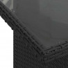 Zestaw Sof na Ogród z poduszką 5 pcs Czarny polirattan