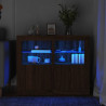 Szafki z LED, 2 szt., brązowy dąb, materiał drewnopochodny
