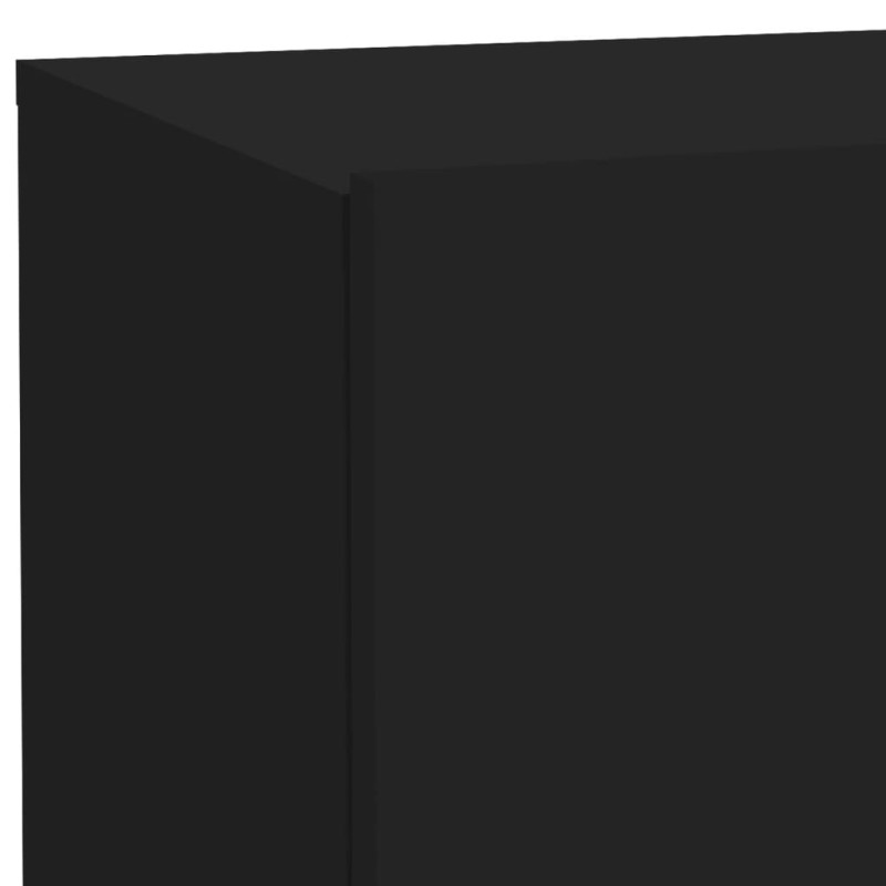 Szafka nocna z oświetleniem LED, czarna, 70x36x40,5 cm