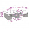 Zestaw Sof na Ogród z poduszką 11 pcs Jasnoszary Polirattan