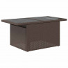 Zestaw do jadalni z poduszką 6 pcs Brązowy Polirattan