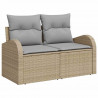 Zestaw Sof na Ogród z poduszką 8 pcs beżowo-jasnoszary
