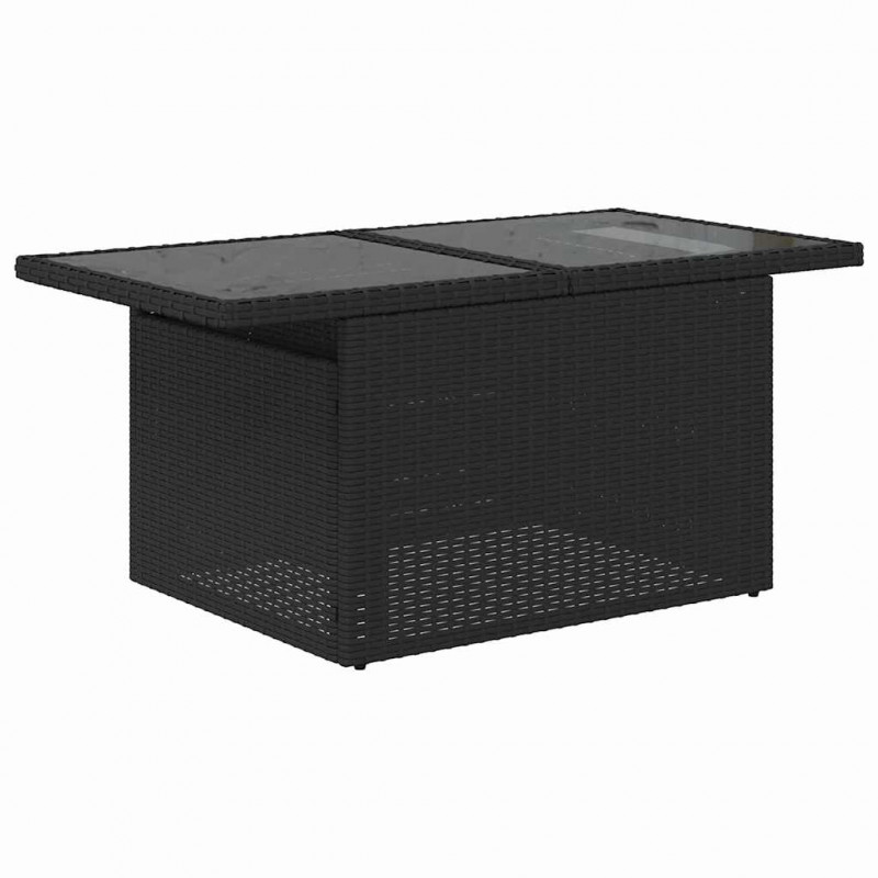 Zestaw Sof na Ogród z poduszką 8 pcs Czarny