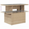 Zestaw Sof na Ogród 9 pcs beżowo-jasnoszary polirattan