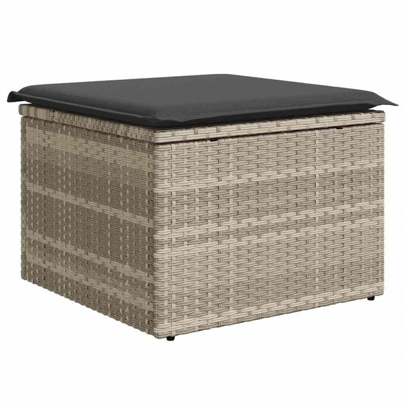 Zestaw Sof na Ogród z poduszką 7 pcs Jasnoszary