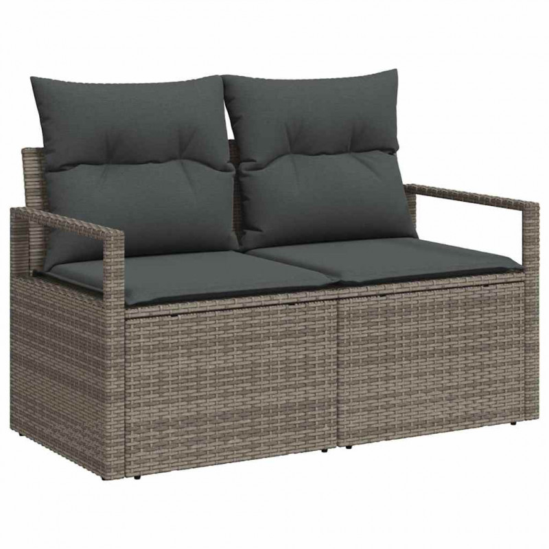 Zestaw Sof na Ogród z poduszką 9 pcs Szary